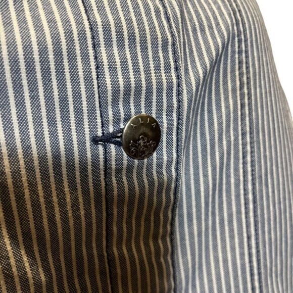 Alia Women's Striped Chambray Button Vest Size 10 - Picture 5 of 9